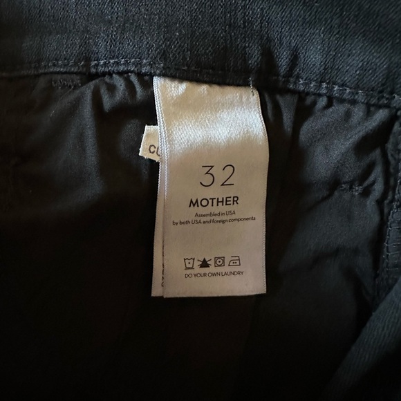 Mother The Hustler Ankle Fray Black Denim Jeans - Picture 5 of 5
